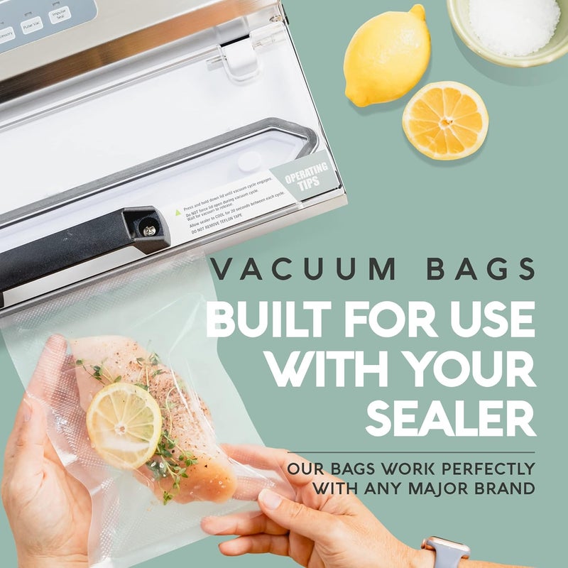 Avid Armor Vacuum Sealer Bags QUART PLUS Size 10"x13" 100 Pack for Food Saver and Seal A Meal Vac Sealers BPA Free Commercial Grade Sous Vide Vaccume Safe, Heavy Duty Universal Precut Storage Bag - Image 3